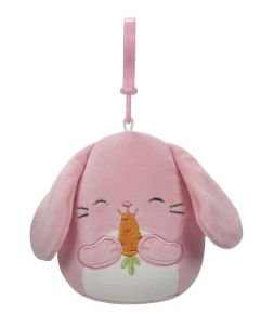 Squishmallows 3.5" Easter Clip-On - Bop Pink Bunny Nibbling Carrot