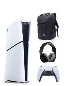 Playstation 5 Slim Digital Edition Console + Astro A10 PS Salvage Black + GamerTek Esports Bag