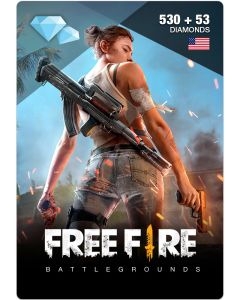 Free Fire Diamond Pins 530 + 53 (Global) - Instant Delivery